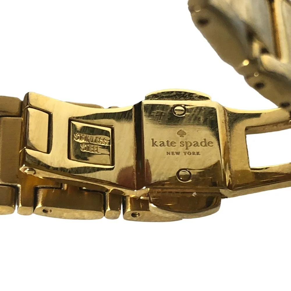 Kate Spade New York Gold Tone Mother of Pearl Crystal Accent‎ Watch